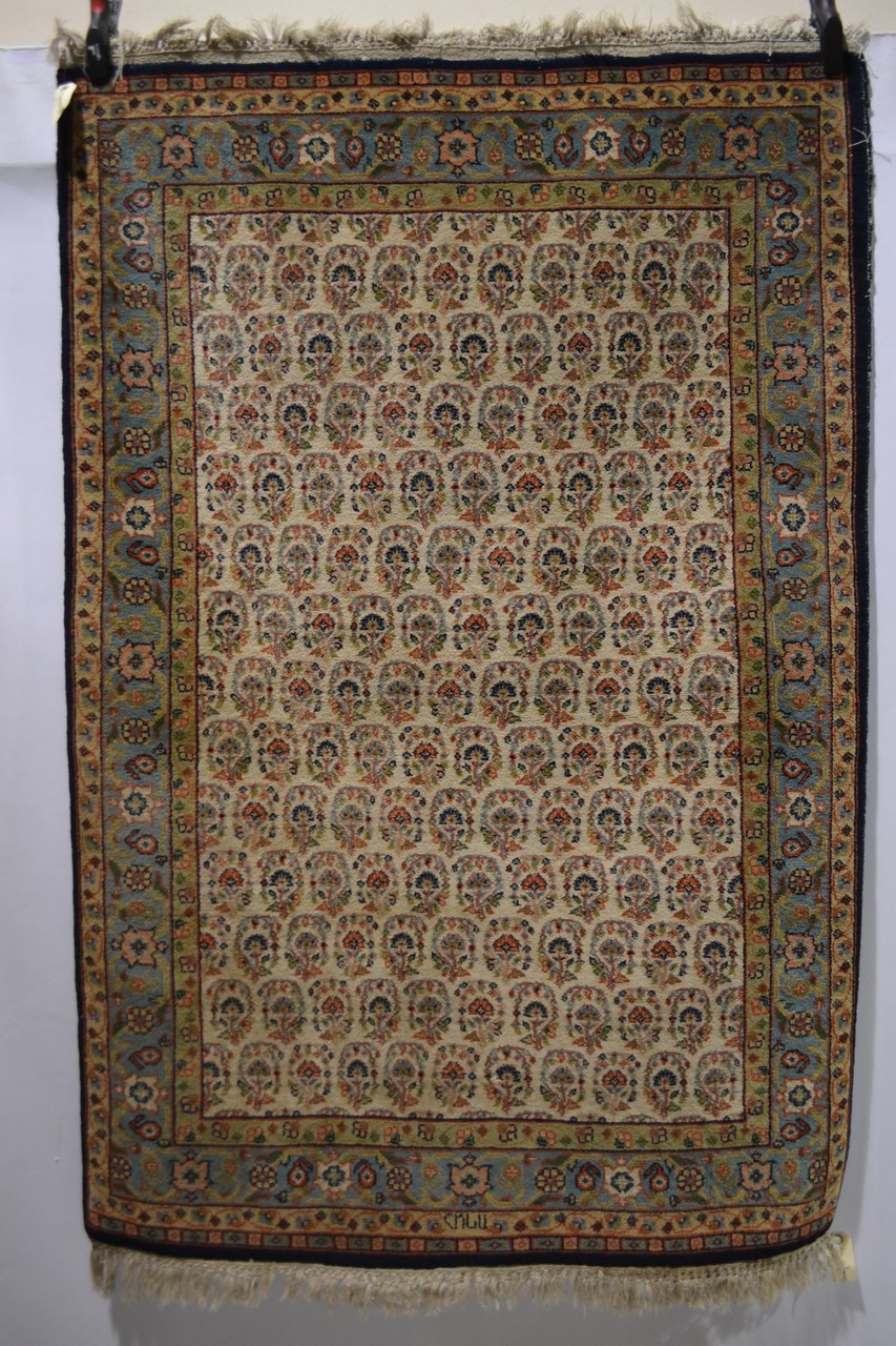 Attractive Saruk ivory field ‘boteh’ rug, north west Persia, second half 20th century, 5ft. 4in. x - Image 2 of 5