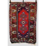 Dazkiri rug, west Anatolia, circa 1930s-40s, 5ft. 6in. x 3ft. 8in. 1.68m. x 1.12m. Some wear in