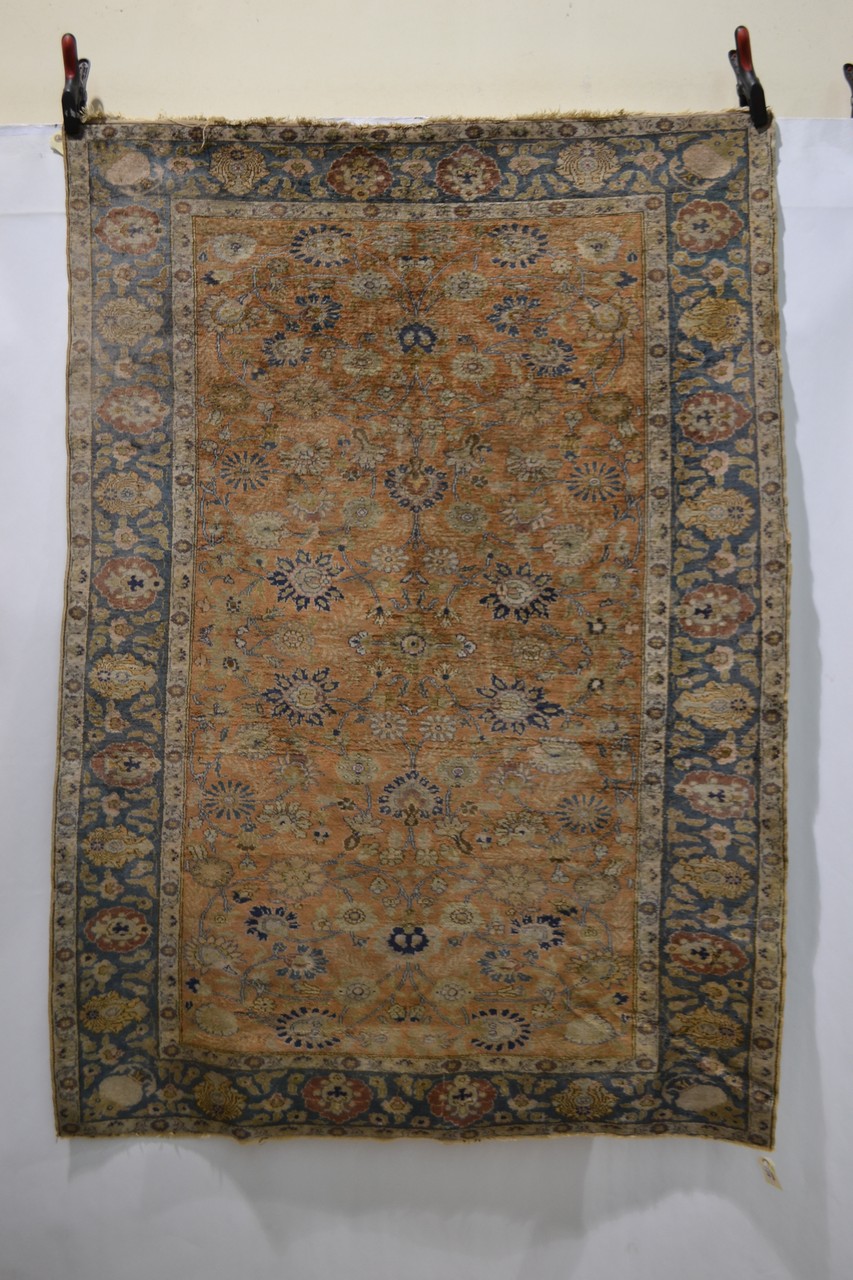 Good Anatolian silk rug, possibly Bursa, west Anatolia, early 20th century 5ft. 9in. x 4ft. 1.75m. x