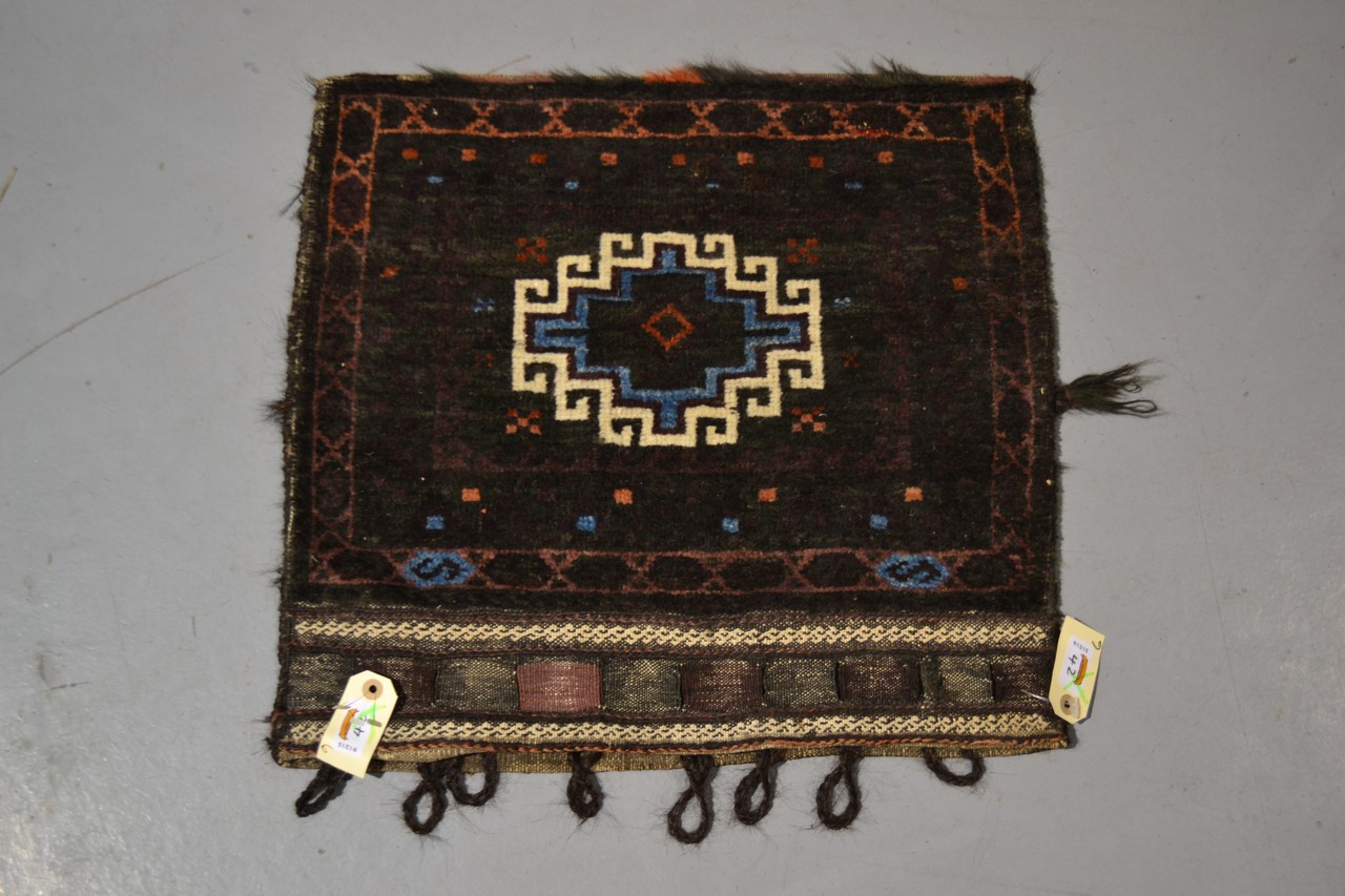 Six khorjins, all but one Persian, all modern, comprising: Bakhtiari mixed technique flatweave - Image 8 of 11