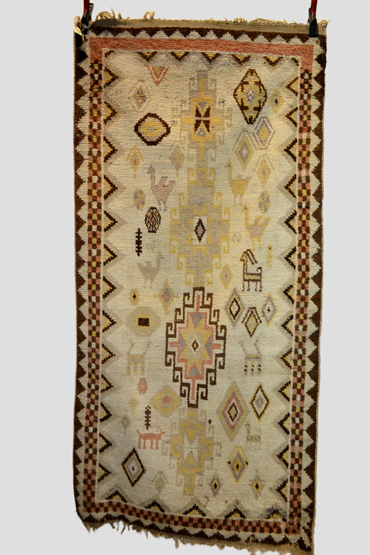 Fars gabbeh, Shiraz area, south west Persia, circa 1930s, 7ft. 4in. x 3ft. 7in. 2.24m. x 1.09m.