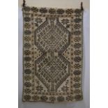 Beni Ouarain rug, Middle Atlas, Morocco, mid-20th century, 6ft. 3in. x 4ft. 1.91m. x 1.22m. Losses