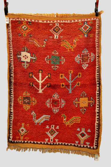 Moroccan ‘gabbeh’ rug, Plains of Marrakesh, late 20th century, 4ft. 8in. x 3ft. 4in. 1.42m. x 1.02m.