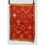 Moroccan ‘gabbeh’ rug, Plains of Marrakesh, late 20th century, 4ft. 8in. x 3ft. 4in. 1.42m. x 1.02m.