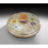 Korean Cloisonne and Silver Box, 20th century, the round box with an interior divider, decorated