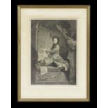 Two French 18th-Century Portrait Engravings, one depicting the artist Hyacinthe Rigaud (1659-