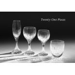 Partial Service of Baccarat "Massena" Cut Glass Stemware, ca. 1979, French, including five water