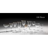 Extensive Partial Set of Baccarat Crystal Stemware, 20th century, including pieces in the "