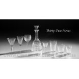 Partial Service of Waterford "Templemore" Cut Crystal Stemware, ca. 1968, Irish, including four