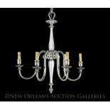 American Silvered Bronze Chandelier in the E. F. Caldwell Style, second quarter 20th century, the