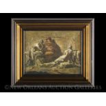 Italian School (Third Quarter 19th Century), "Satyrs and Nymphs", a pair of oils on canvas en