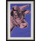 Andy Warhol (American, 1928-1987), "Cow Wallpaper", 1976, screenprint in colors, signed lower right,