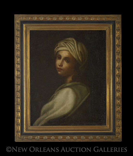 After Guido Reni (Italian, 1575-1642), "Portrait of Beatrice Cenci", late 19th century, oil on