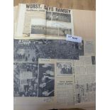Ipswich Town scrapbooks 1956/7 and 1961/2, both full of cuttings etc.