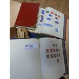 Box of stamps, album in collection, incl KGV1 SW48 £1, x 2 packets of KGVI, good lot.