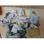 Large bag of ephemera war booklets, scraps, postcards, Carte de Visite, Xmas cards etc, all 1800/