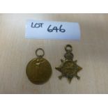 Militaria – WWI medals x 2 85540 GNR. L Thornton R.A/R.F.A, good cond.