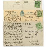 Postal History on Postcards. Two Wooden Drawers containing a quantity of mainly Suffolk postmarks on