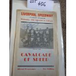 Calvacade of Speed – Liverpool v Norwich, 12 page prog, 23.9.59, rare season.