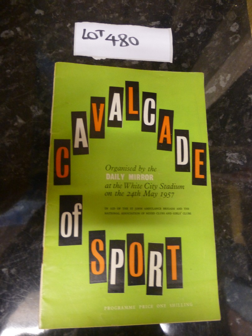 Calvacade of Sport 24.5.57 @ White City which includes Speedway prog.