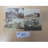 RP’s – Leiston incl new school 1910, Leiston works fire 13.3.1913, Lovers Lane and one of Dunwich (