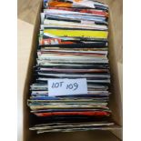 150 singles 1970’s – 90’s, rock and pop, 7” singles, all seem in vg/ex condition.