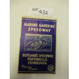 Marine Gardens Edinburgh v Canadians - 12 pages 9.7.39, sl. creases, spine coming away, otherwise