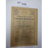 Barnet programme 9.8.36, 4 page card with creases – open meeting, good cond.