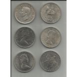 Modern Crowns, King George V onwards, incl KGVI South African 5/- (11 coins in total).