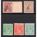 Australian collection in a stockbook incl roos in mixed condition to 5/-, heads, good range of early