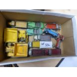 Small box of vintage dinky toys, playworn.