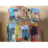 Box of Elvis monthly magazines, approx 100, good cond.