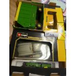 Included in box – John Deere Forage Wagon boxed, Burago, Model Ford 1912 – 6 Shell cars all boxed.