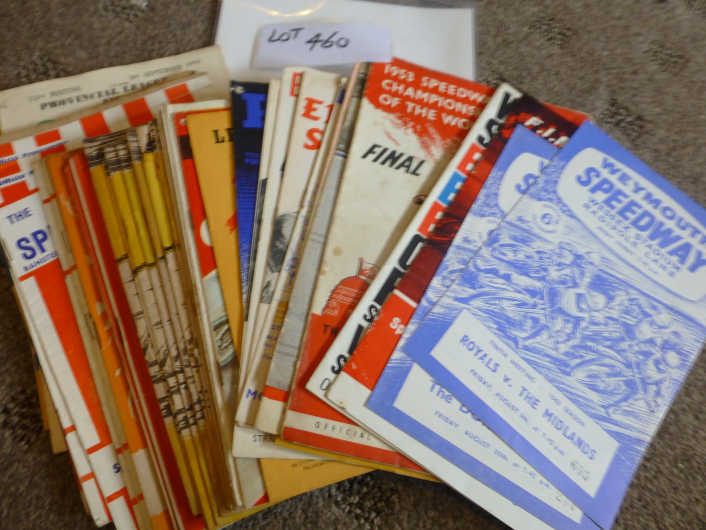 Programme selection 1950’s/60’s all good cond, incl Weymouth, Finals, Wolves, New Cross etc (62).