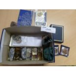 Shoebox of coins - bronze/some silver KGV/1, some foreign, good lot.