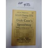 Dick Case’s Speedway (Rye House) Triple Team Challenge 13.7.41, 12 pages, fine cond.