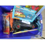 Various items, Capt Scarlet, Superkings K75, Action Men & clothing/accessories – box.