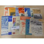 Selection of programmes 1954/7, incl Workington, Rotherham, Swansea, Cardiff etc, good condition (