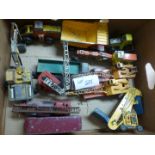 Box of Dinky Supertoys all play worn, vintage.