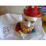 Novelty Clown mechanical Money box-very old-very collectable and in superb condition.