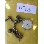 Pocket watch with chain, Westclox – vintage.