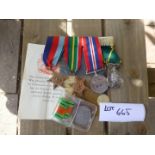 Set of five various WWII medals, all good condition.