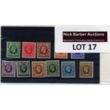 Stamps : GB Photogravure set SG 439/449, appear to