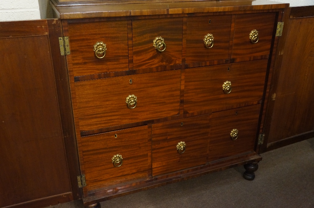 A George IV mahogany bookcase cupboard w - Image 5 of 5