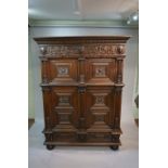A good Dutch 17th Century oak cupboard t