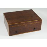A George III mahogany box outlined with