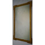 A Victorian giltwood wall mirror of rect