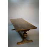 An oak refectory table in late 17th Cent