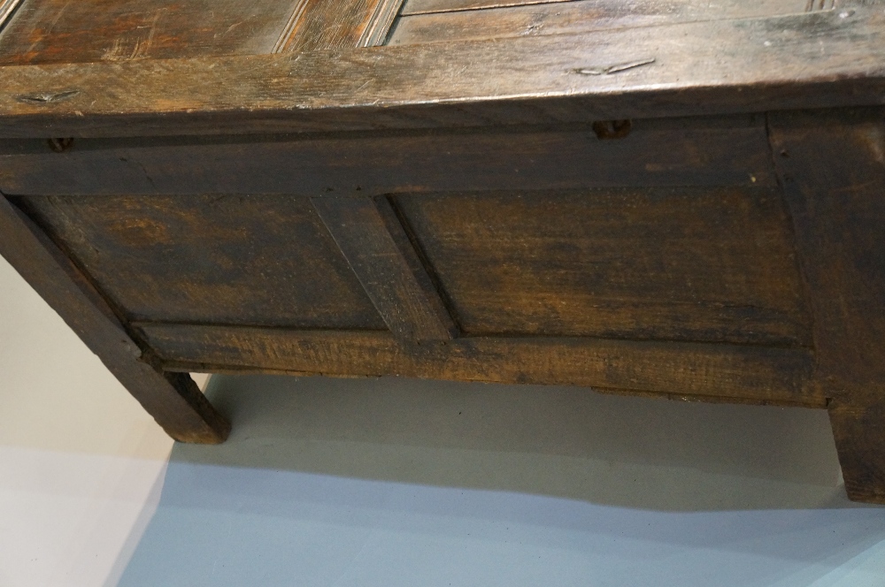 A late 17th Century oak two panel blanke - Image 3 of 3