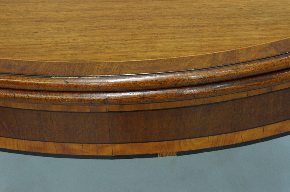 A George III mahogany half round tea tab - Image 4 of 5